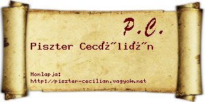 Piszter Cecílián névjegykártya